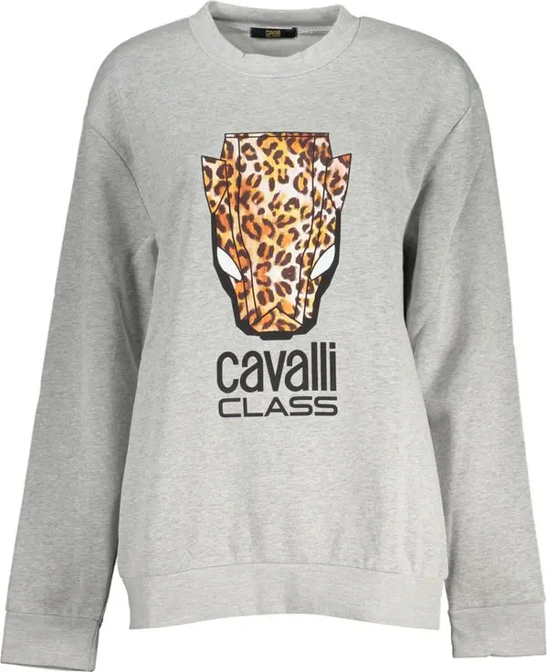 Grigio Polyester Women Sweatshirt