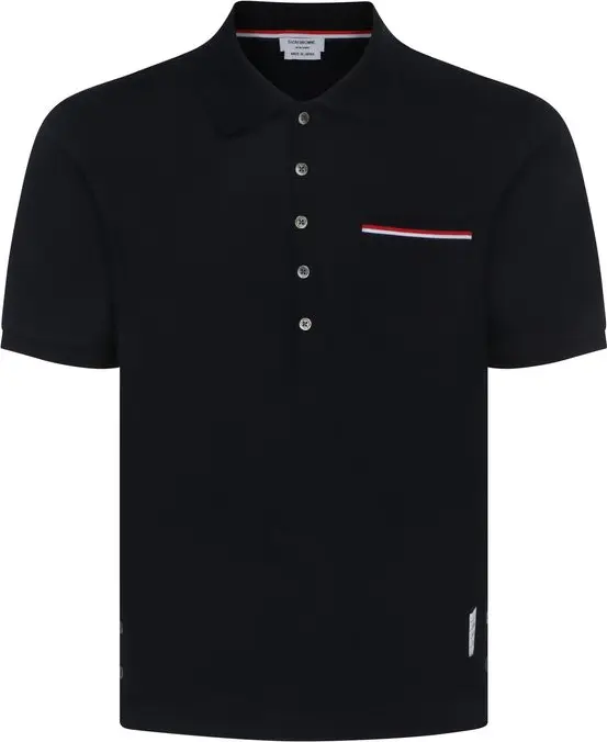 Blue Cotton Polo Shirt