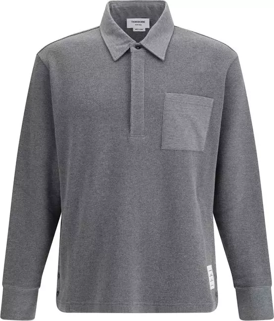 Gray Cotton Polo Shirt