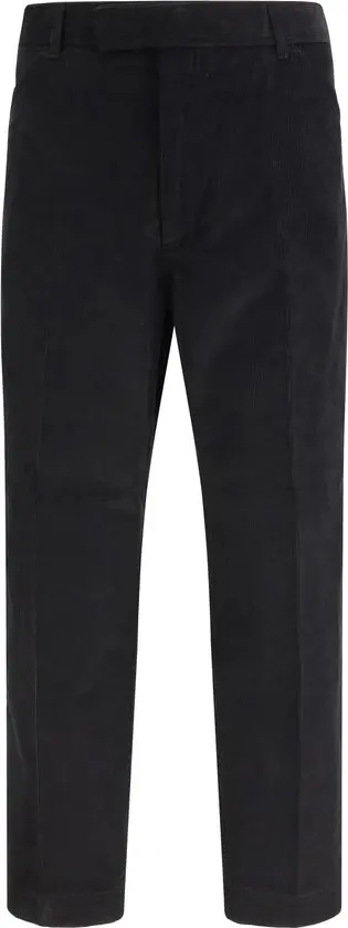Black Cotton Chino Pants