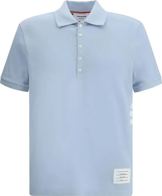 Blue Cotton Polo Shirt