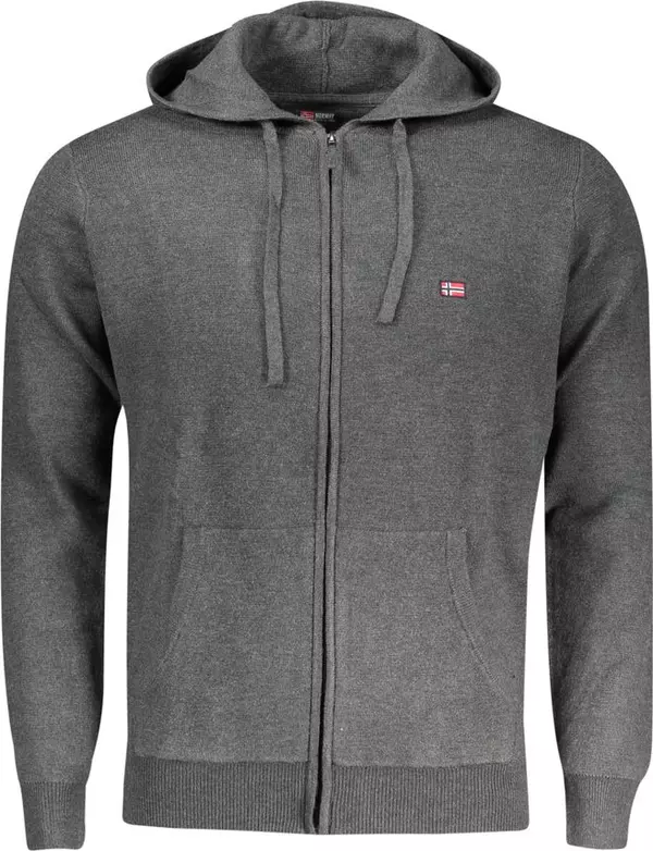 Grigio Poliammide Men's Cardigan