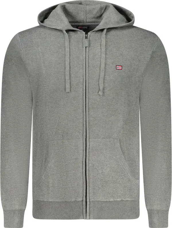 Grigio Poliammide Mens Cardigan