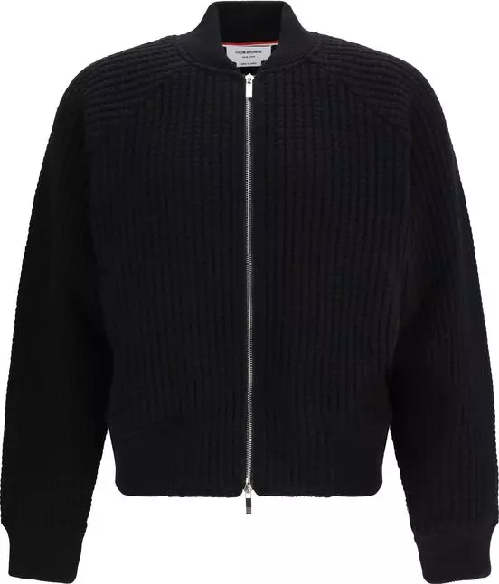 Black Wool Oves Aries Bomber