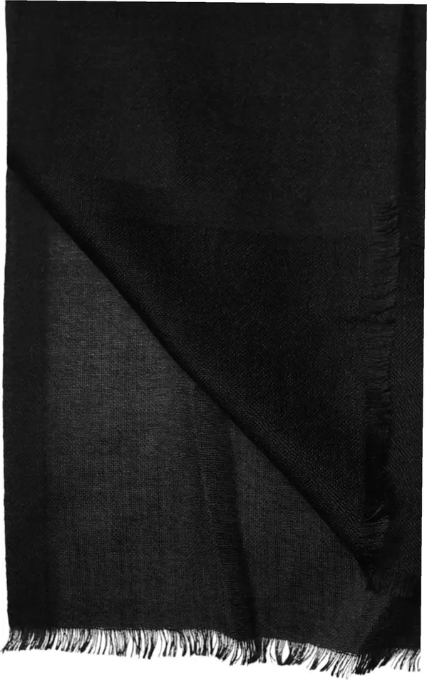 Black Cashmere Knit Neck Wrap Shawl Scarf