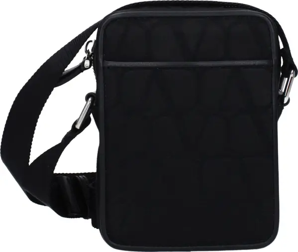 Black Fabric Crossbody Bag