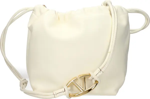 Beige Leather Shoulder Bag