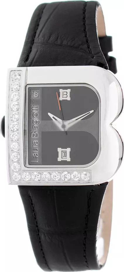 Black Leather Dress Watch