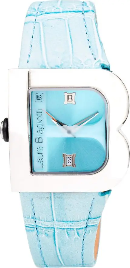 Blue Leather Dress Watch