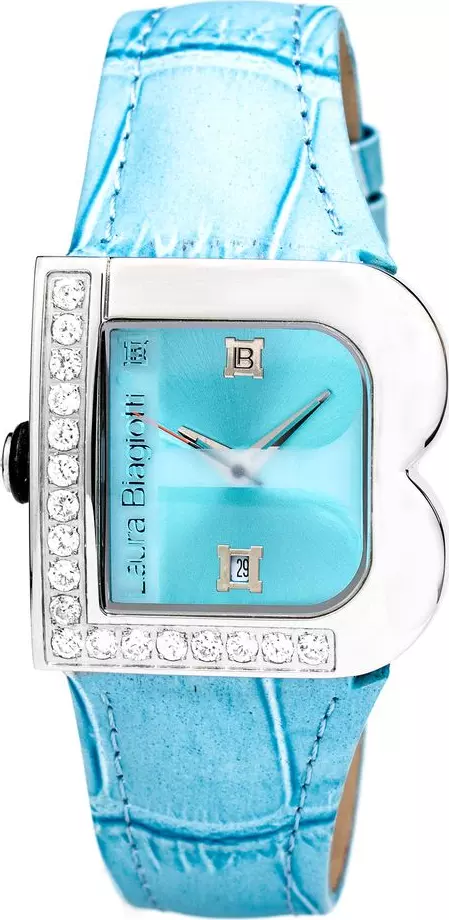 Blue Leather Dress Watch