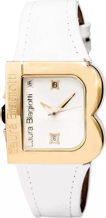 White Leather Dress Watch