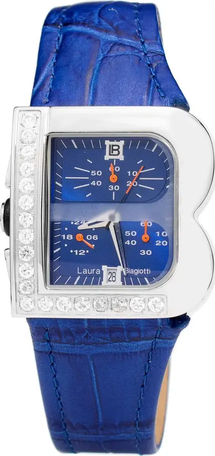 Blue Leather Dress Watch