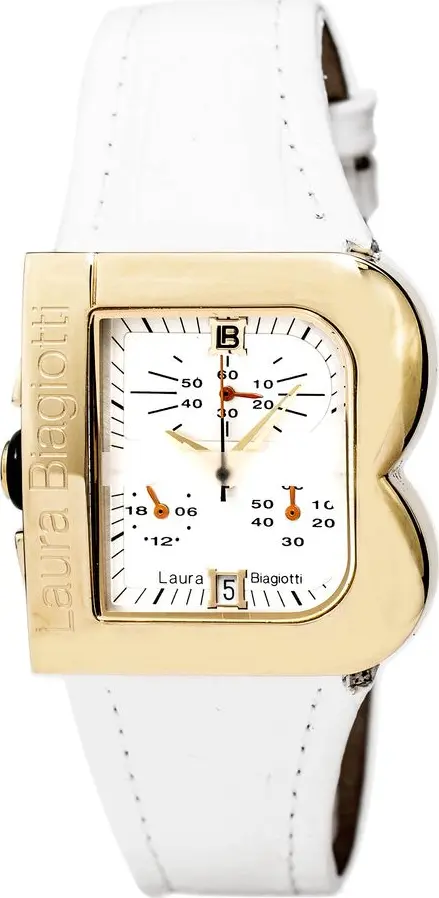 White Leather Dress Watch