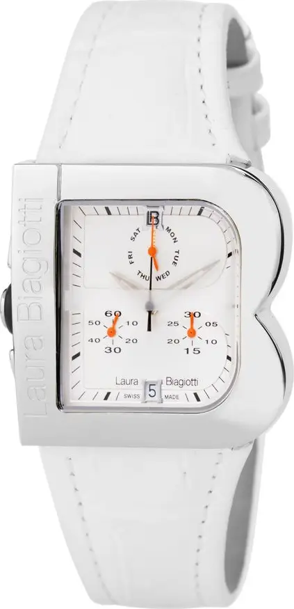 White Leather Dress Watch