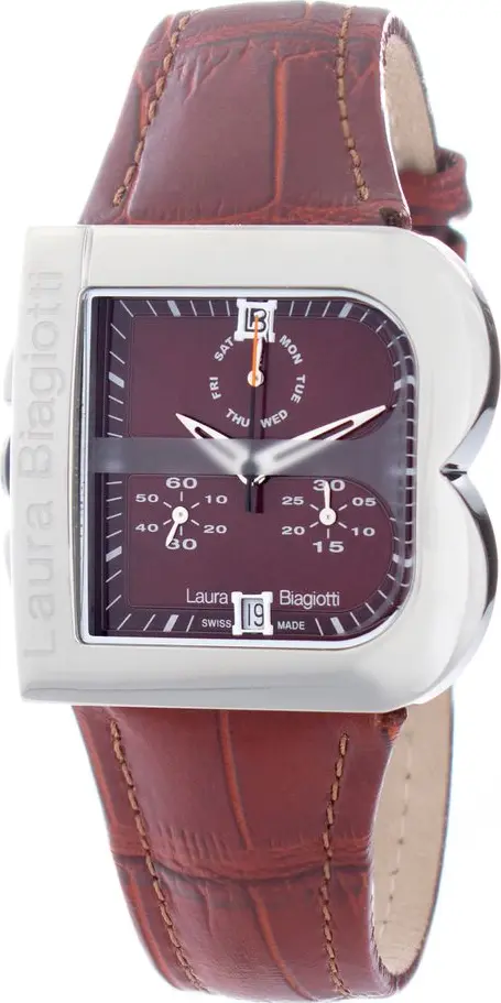 Brown Leather Dress Watch