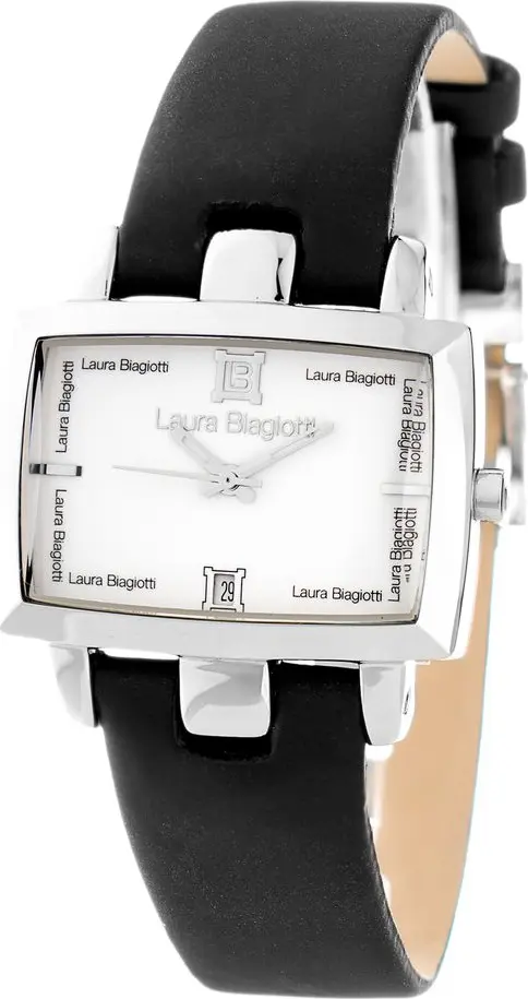 Black Leather Dress Watch