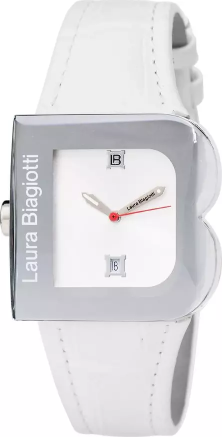 White Leather Dress Watch