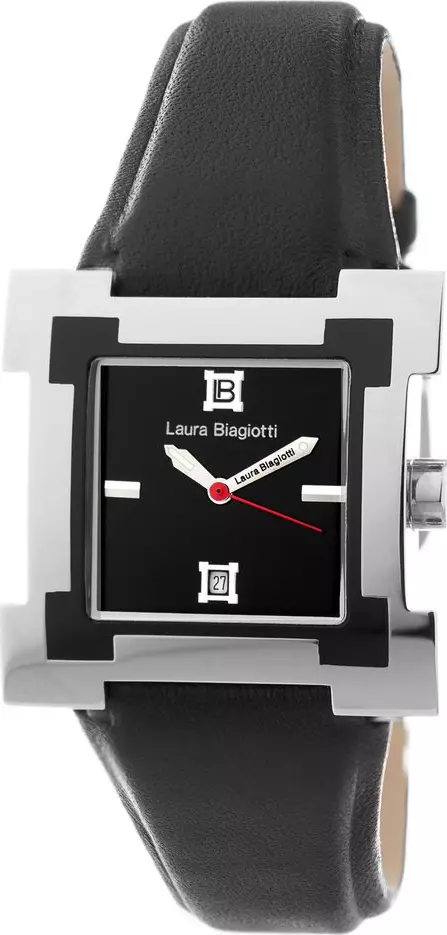 Black Leather Dress Watch