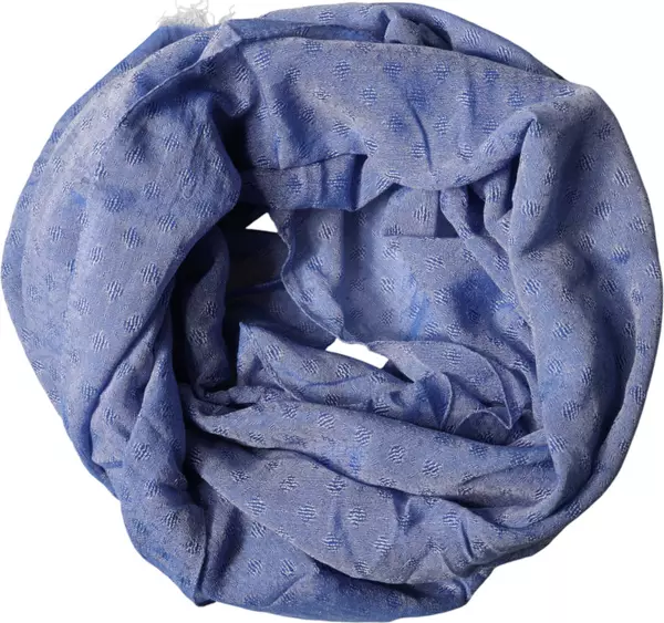 Blue Lace Stole Cotton Neck Wrap Shawl Scarf