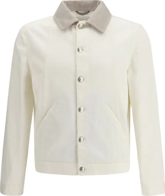 White Cotton Denim Jacket