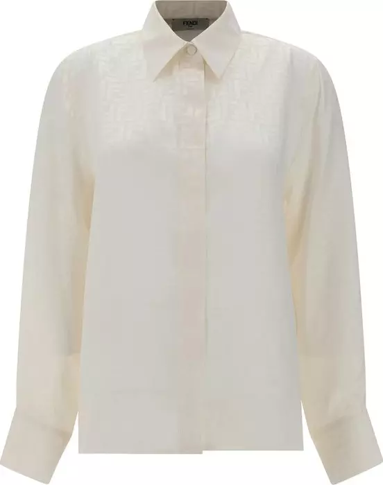 White Silk Pattern Shirt