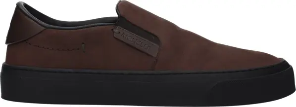 Brown Leather Slip-On Loafers