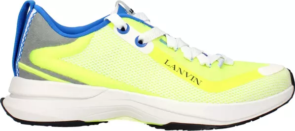 Yellow Fabric Athletic Sneakers