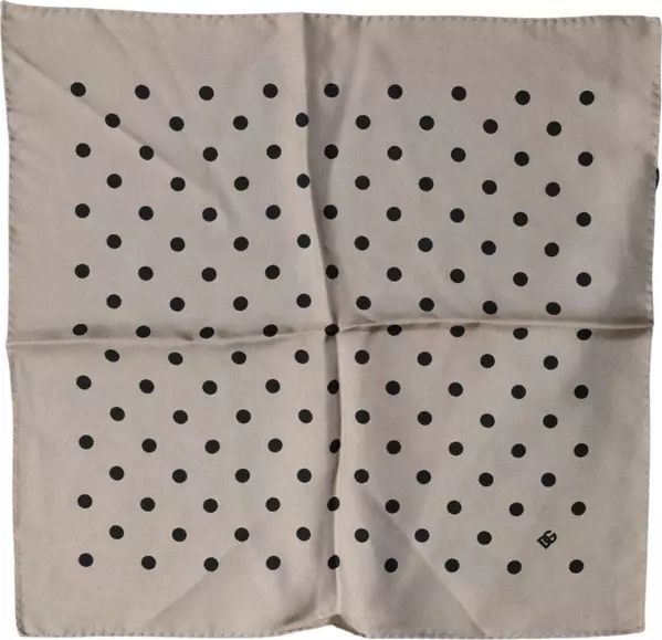 Brown Polka Dot Square Handkerchief Scarf