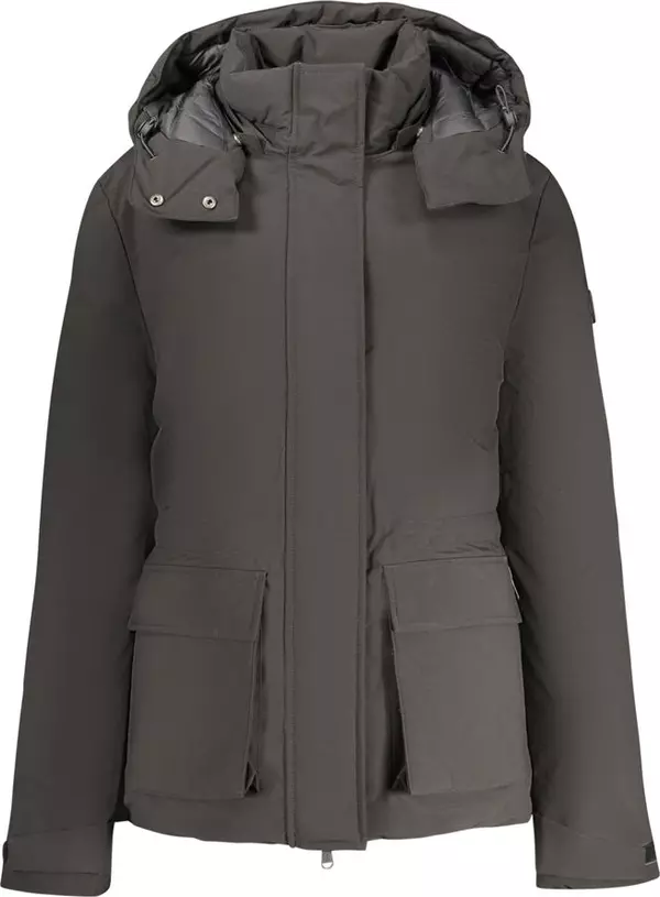 Black Polyester Women Jacket