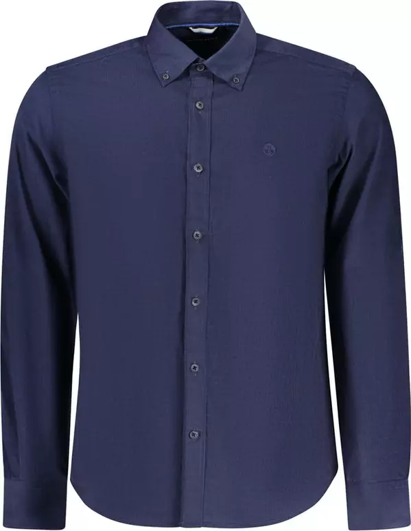 Blue Cotton Men Shirt