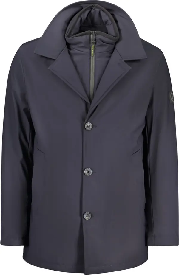 Blue Polyester Men's Jacket