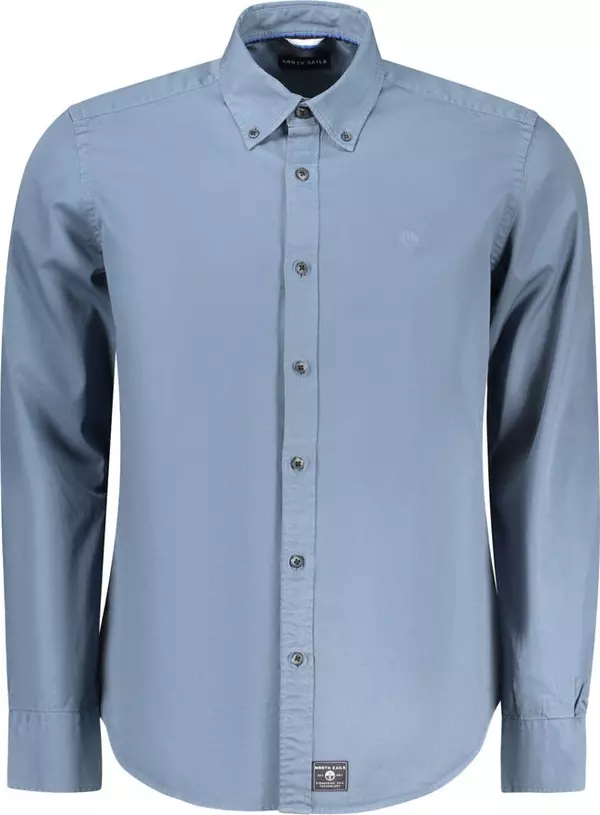 Blue Cotton Men Shirt