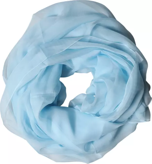 Light Blue Stole Silk Neck Wrap Shawl Scarf