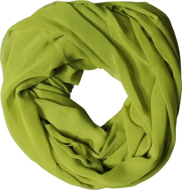 Green Polyester Stole Neck Wrap Shawl Scarf