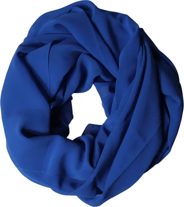 Blue Silk Stole Neck Wrap Shawl Men Scarf