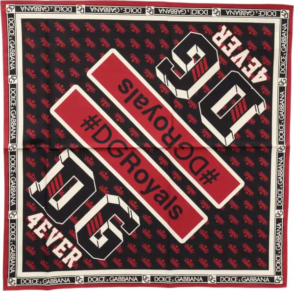 Multicolor #DGRoyals Square Foulard 50cm x 49.5cm Scarf