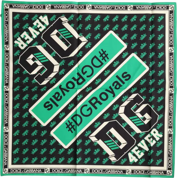 Multicolor #DGRoyals Square Foulard 50.5cm x 50cm Scarf