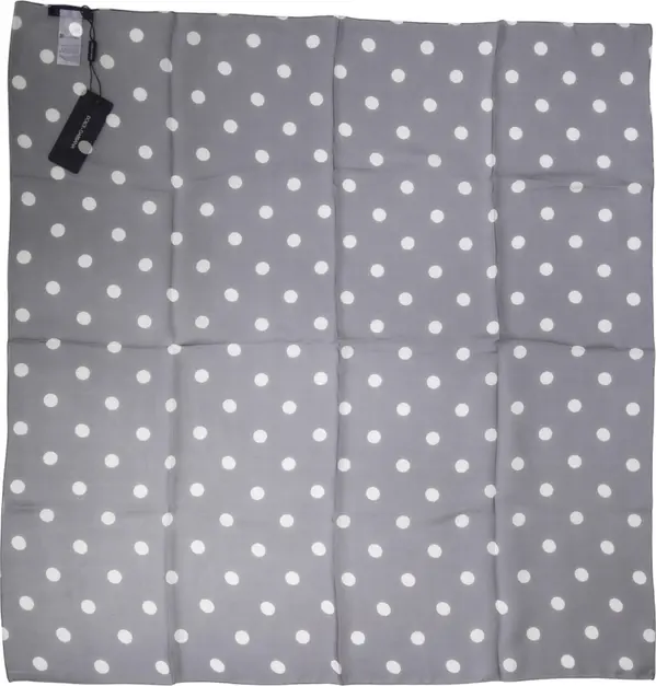 Blue Polka Dot Silk Square Foulard 91.5cm x 89.5cm Scarf