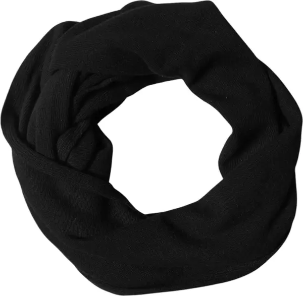 Black Wool Knit Neck Wrap Shawl Men Scarf
