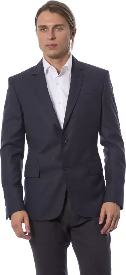 Blue Wool Men's Blazer