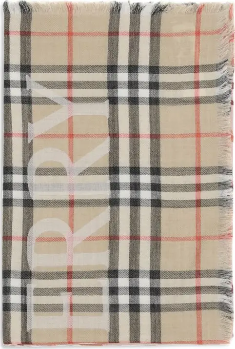 Beige Wool Scarf