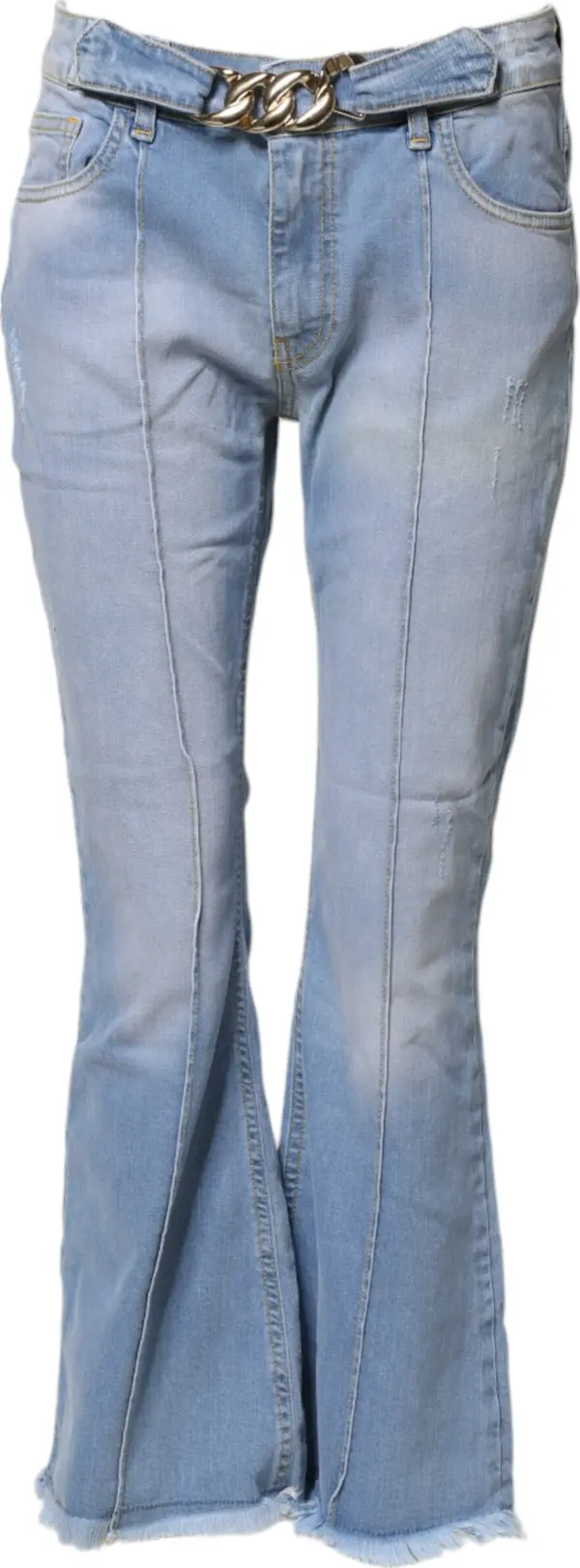 Light Blue Washed High Waist Bootcut Denim Jeans