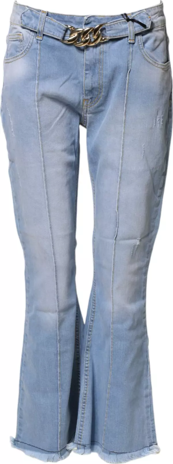 Light Blue Washed High Waist Bootcut Denim Jeans
