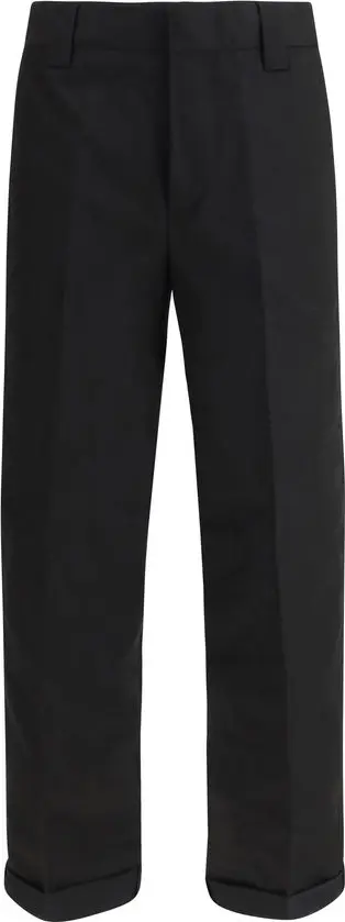 Black Cotton Chino Pants