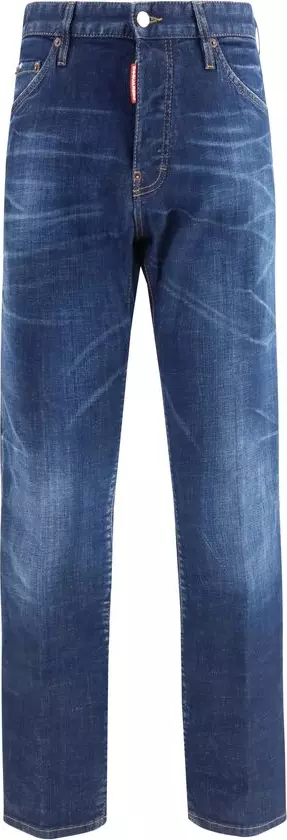 Blue Cotton Slim Fit Jeans