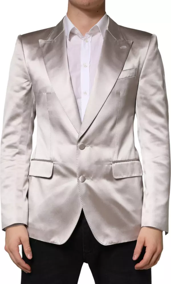 Silver SICILIA Single Breasted Jacket Blazer