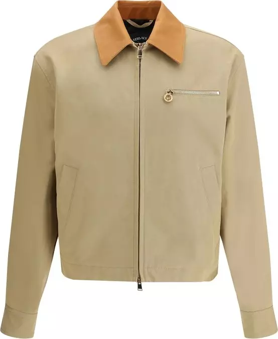 Beige Cotton Full-Length Jacket