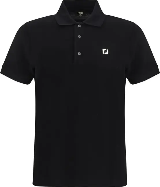 Black Cotton Polo Shirt