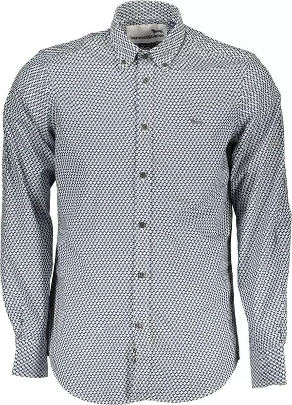 Blue Cotton Pattern Shirt