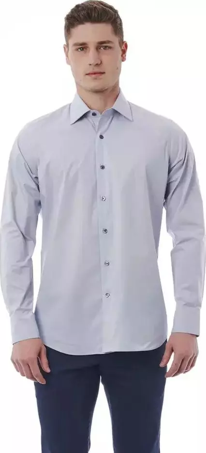 Gray Cotton Dress Shirt